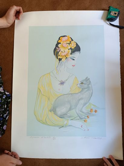 Mara TRAN-LONG (Védry 1935 - )
Lot of three...