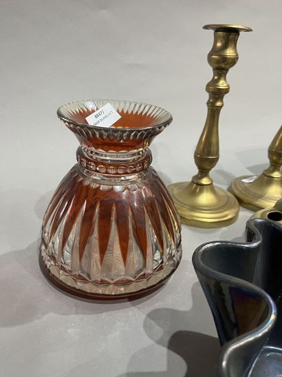 Lot of trinkets including two gilt bronze...