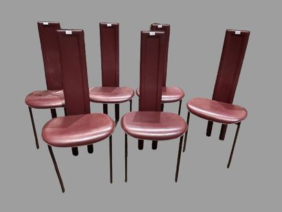 Suite of six CATTELAN ITALIA chairs
with...