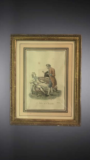 Three framed pieces engraved after MIXELLE...
