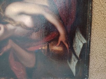 Lying woman
Oil on wood panel
Unsigned
Mention...
