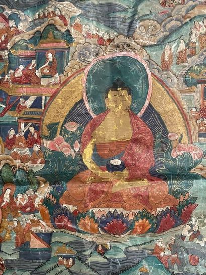 TIBET - XIXTH CENTURY
Tangka, distemper on...