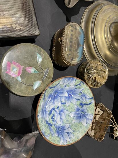 Marble ashtray, lots of pieces, candleholders...