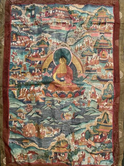 TIBET - XIXTH CENTURY
Tangka, distemper on...