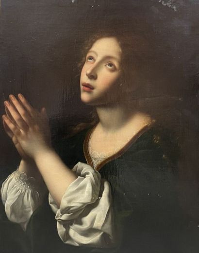 18th century Italian school
Woman at prayer
Oil...