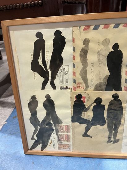 Alex BURKE (Born 1944)
Composition with figures...