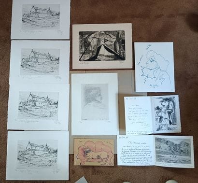 M. CORBIN
Lot of drawings including :
- 4...