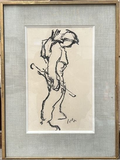 Lot of framed pieces: 

- Dan BARICHASSE,...