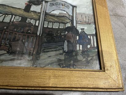 Modern school 
Pier 
Gouache and watercolor...