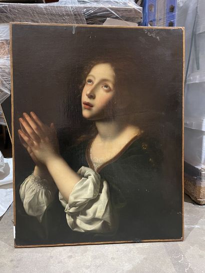 18th century Italian school
Woman at prayer
Oil...