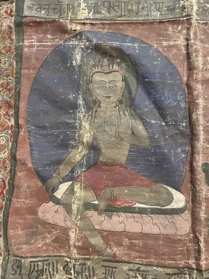 TIBET - XIXTH CENTURY
Tangka, distemper on...