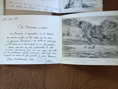 M. CORBIN
Lot of drawings including :
- 4...