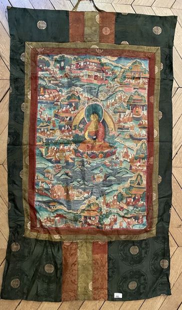 TIBET - XIXTH CENTURY
Tangka, distemper on...