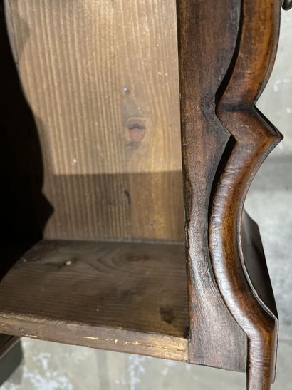 Stained wood chest of drawers, crossbow front,...
