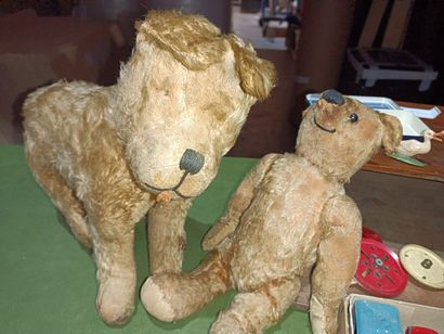 Lot of toys including two plush toys and...