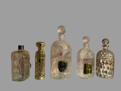 Set of perfume bottles.