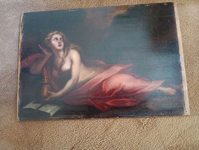 Lying woman
Oil on wood panel
Unsigned
Mention...