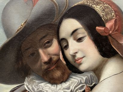19th century school
Gallant couple in the...