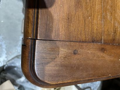 Stained wood chest of drawers, crossbow front,...