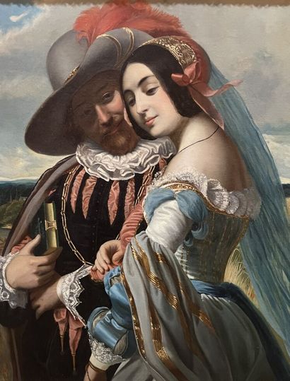19th century school
Gallant couple in the...