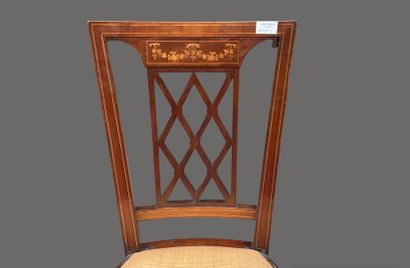 Mobilier de salon en acajou et filets de...