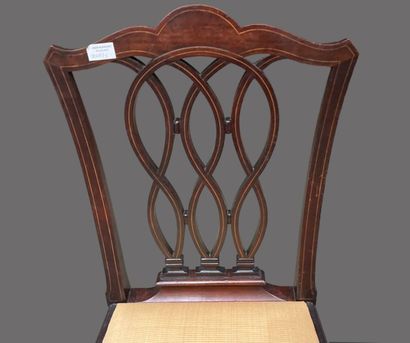 Mobilier de salon en acajou et filets de...