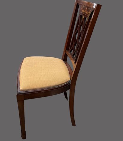 Mobilier de salon en acajou et filets de...