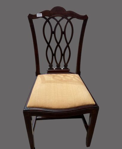 Mobilier de salon en acajou et filets de...