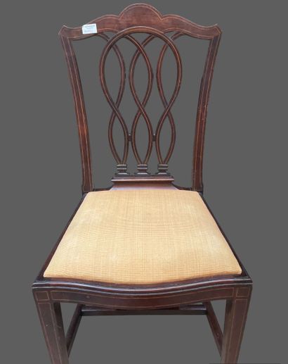 Mobilier de salon en acajou et filets de...