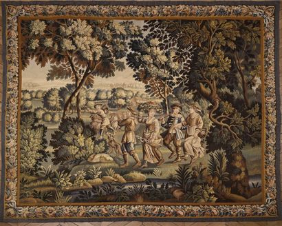 Danse paysanne
Tapisserie AUBUSSON, fin du...