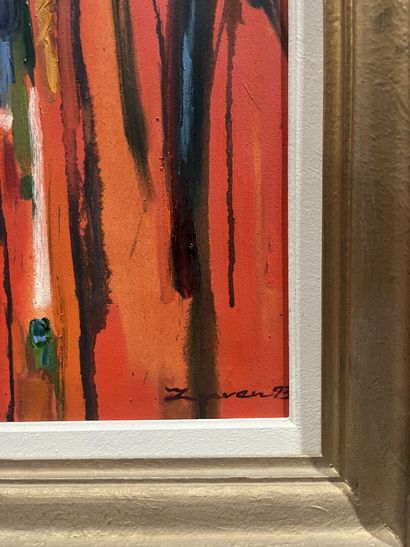 ZAVEN (Born 1958)
Composition in red
Oil...