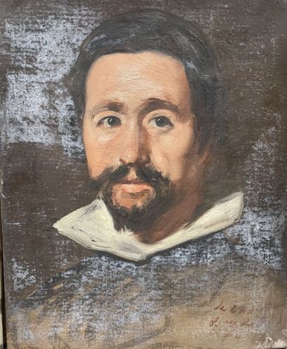 Lot de tableaux, dessins, gravures dont :
Louis...