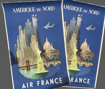 AIR FRANCE - North America
Two posters illustrated...