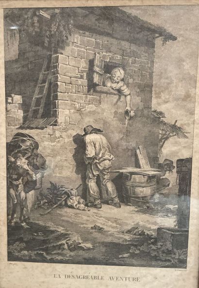 Fort lot de dessins, gravures dont :
Pierre...