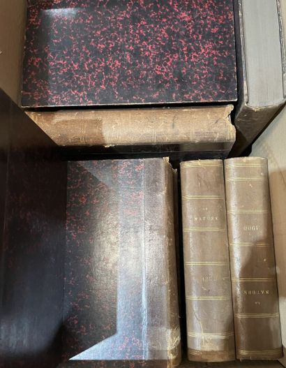 Large lot of bound books. 
7 boxes