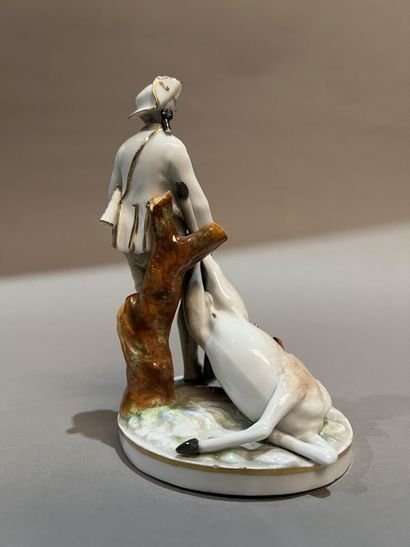 Allemagne, XIXe siècle.
Couple de chasseurs...