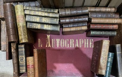 Bound and paperback books. 
4 boxes