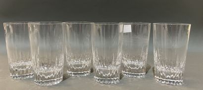 BACCARAT
Six verres à eau.
H : 13 cm