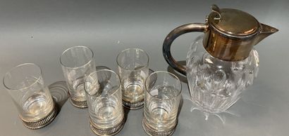 BACCARAT
5 Verres à orangeade en cristal...