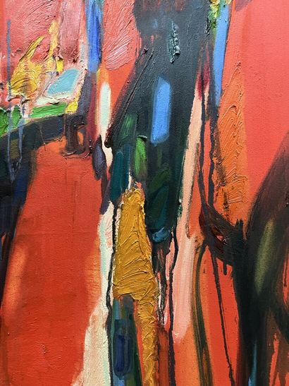 ZAVEN (Born 1958)
Composition in red
Oil...