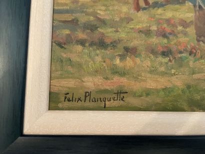 Félix PLANQUETTE (1873-1964)
Cows 
Two oils...