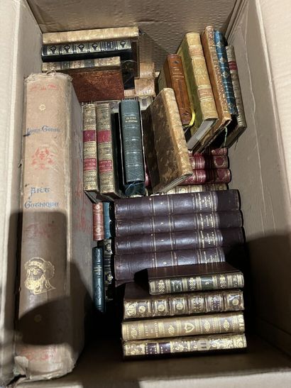 Bound and paperback books.
Eight boxes.