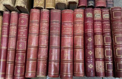 Large lot of bound books. 
7 boxes