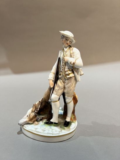 Allemagne, XIXe siècle.
Couple de chasseurs...