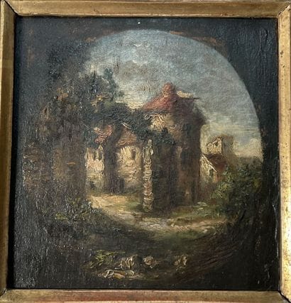 19th century French school
View of a tower
Oil...