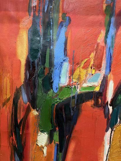 ZAVEN (Born 1958)
Composition in red
Oil...