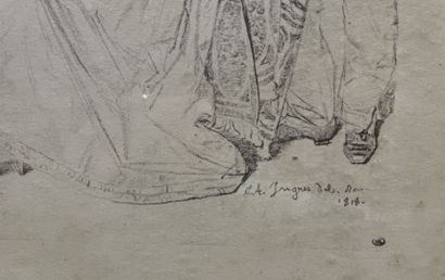 Fort lot de dessins, gravures dont :
Pierre...