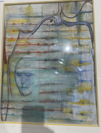 Suzy LEVY
Lot d'aquarelles et pastels encadrés,...