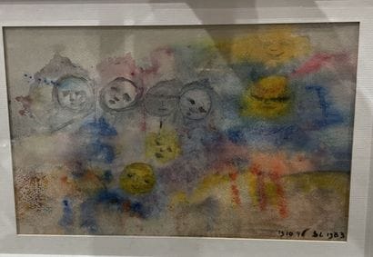 Suzy LEVY
Lot d'aquarelles et pastels encadrés,...
