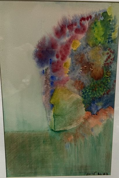 Suzy LEVY
Lot d'aquarelles et pastels encadrés,...